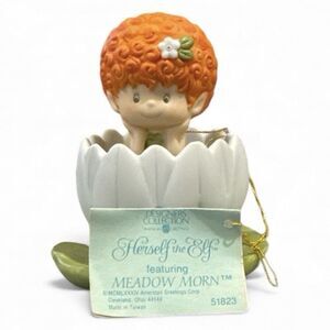 Vintage Herself the Elf Meadow Morn doll Porcelain Ceramic figurine 1984 W/ Tag